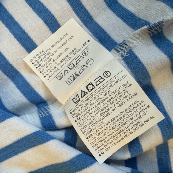 Old Navy | Fit & Flare Sleeveless Striped Dress | Blue and White | Size XS - Picture 7 of 7